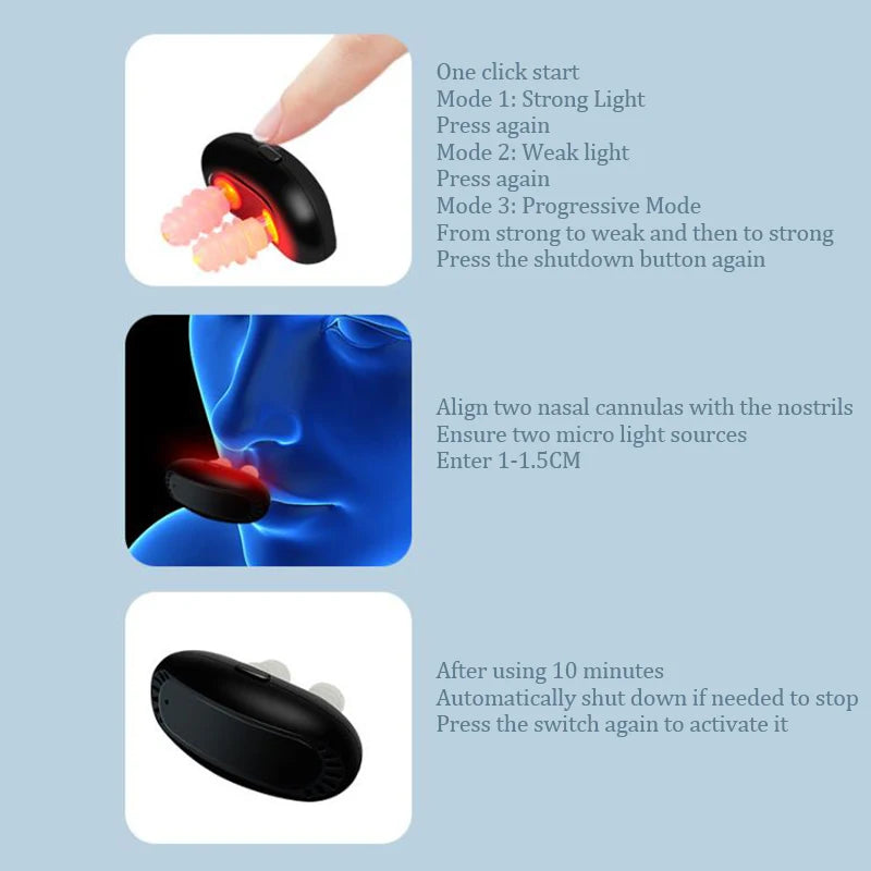 Smart Infrared Light Nose Massage Device for Allergy Relief