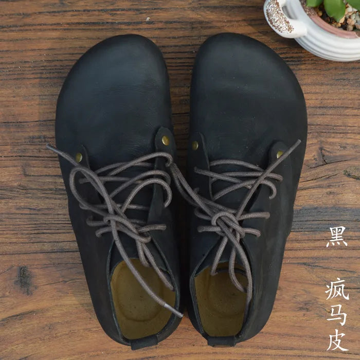 Handmade High Top Genuine Leather Shoes for Women | Stylish Comfort