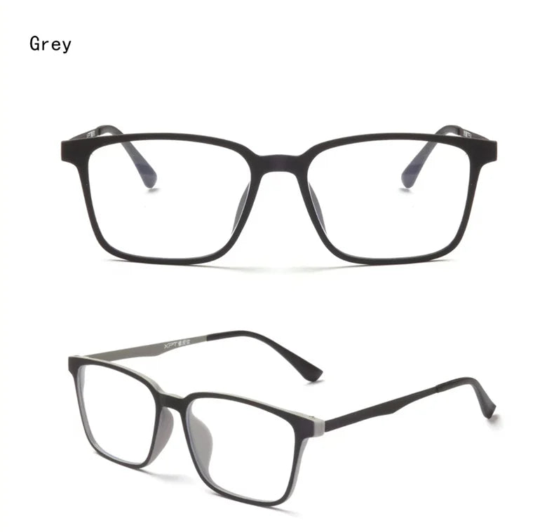 Premium Retro Square Anti Blue Light Prescription Eyewear for Men