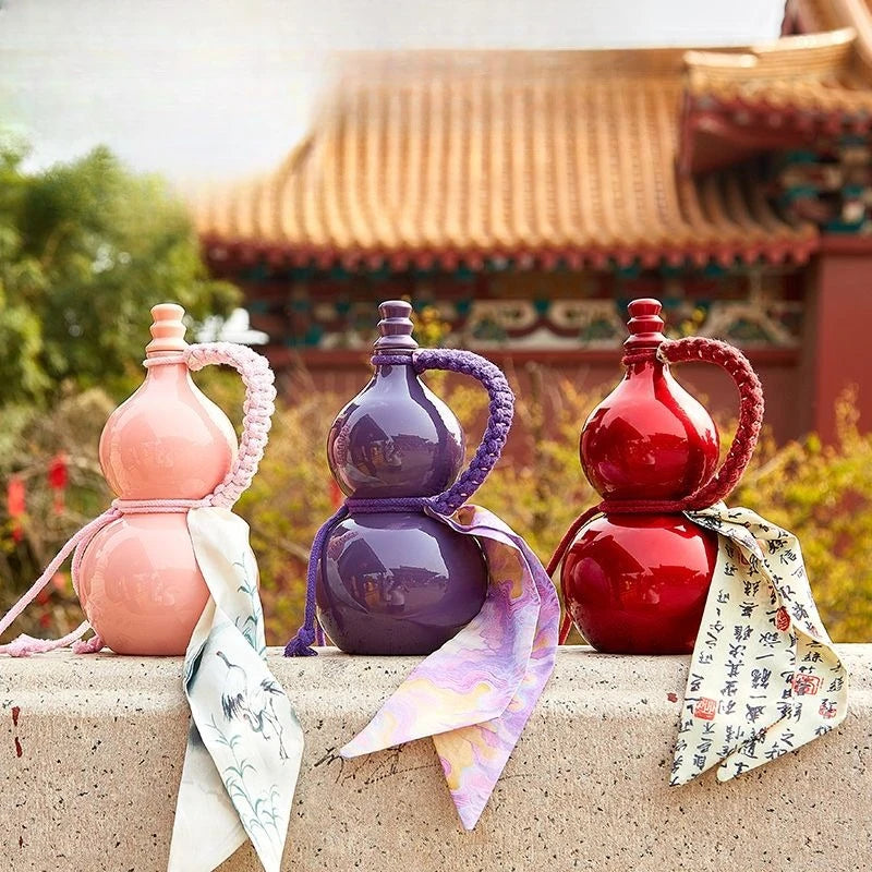 Portable Gourd Water Kettle with Glass Bottle for Wine Soaking