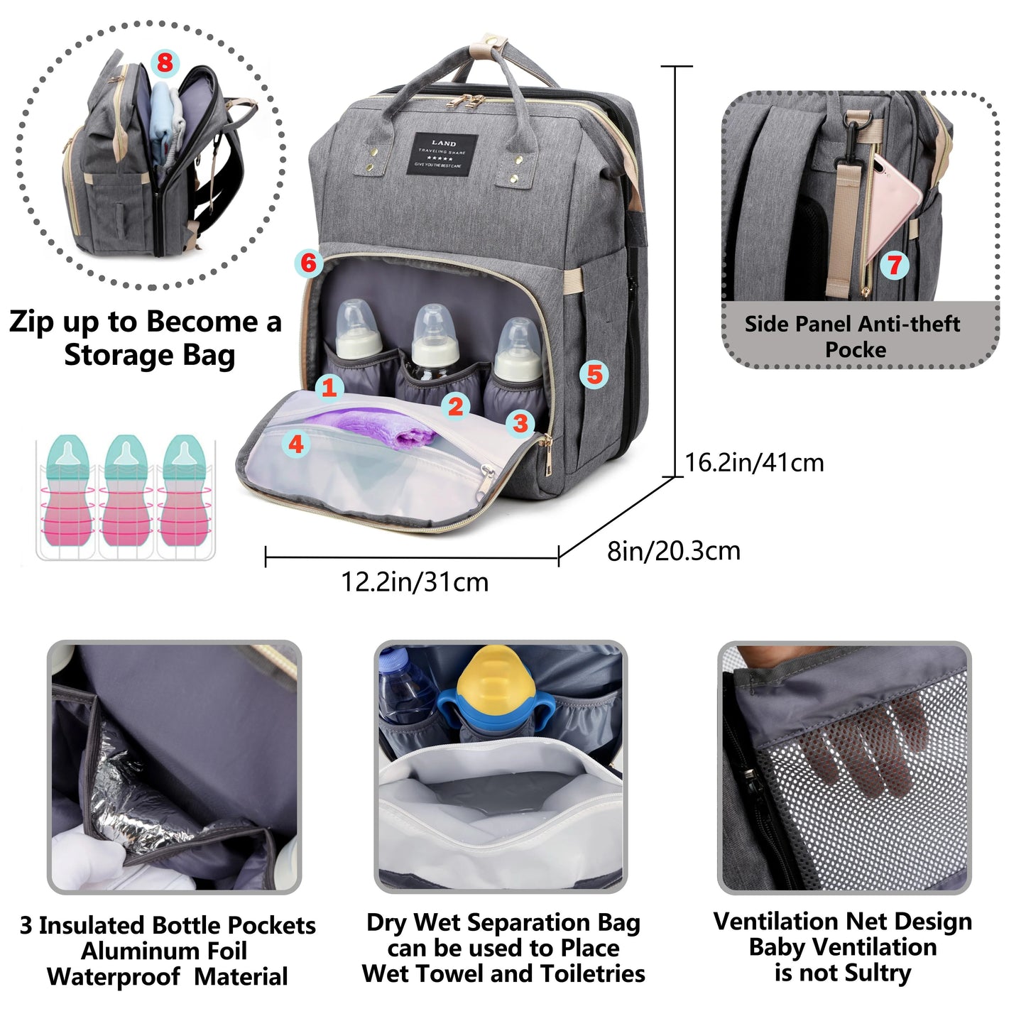 Lightweight Portable Folding Crib Backpack | Perfect Mommy Bag