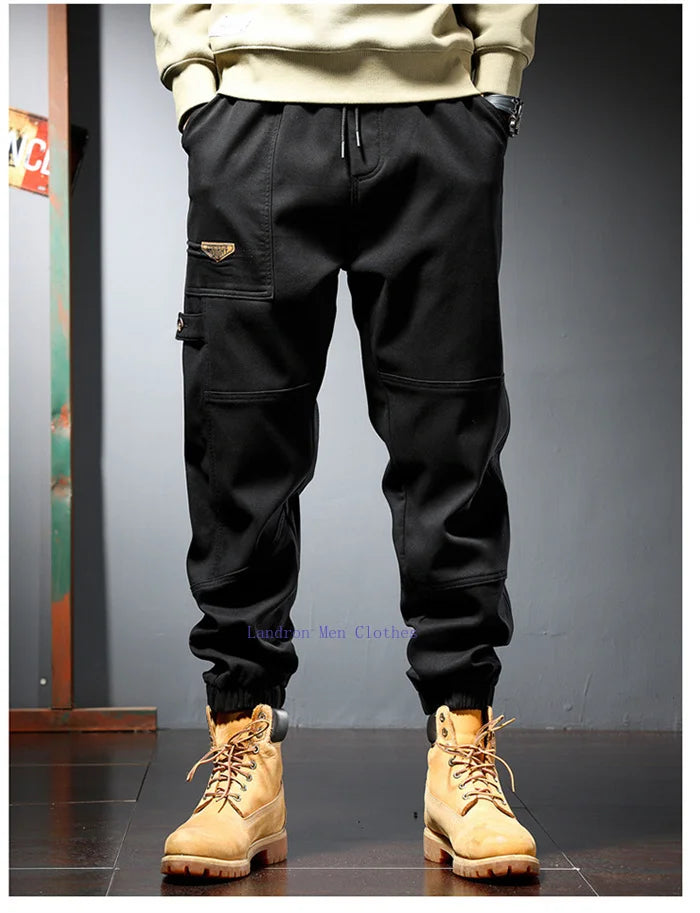 Plus Size Cotton Joggers for Men | Comfortable Ankle-Length Pants