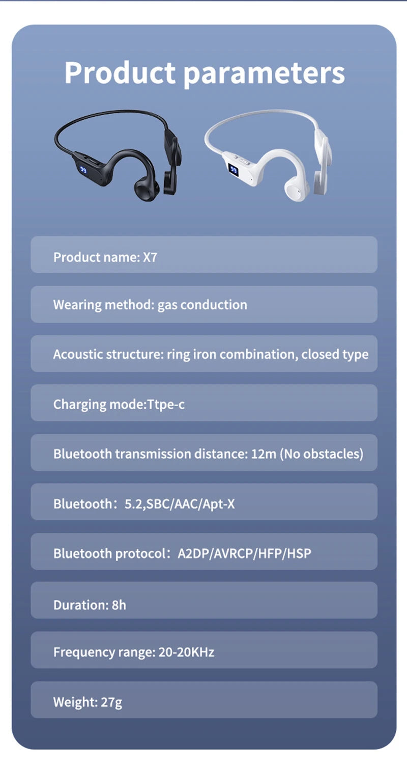 Bone Conduction Wireless Earphones for Sports | Swim & Run Hands-Free