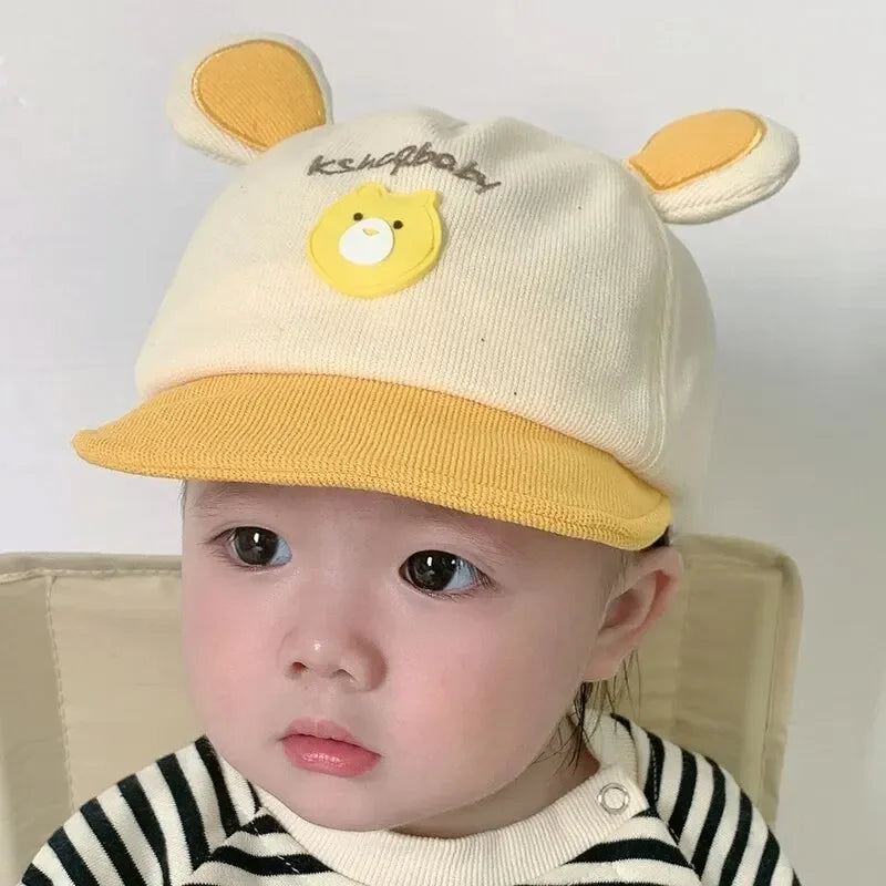 Cute Baby Cartoon Bear Baseball Cap for Infants | Adjustable Sun Hat