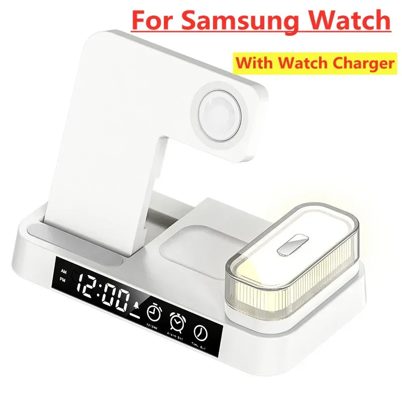 30W 3-in-1 Wireless Charging Station & Night Light Dock