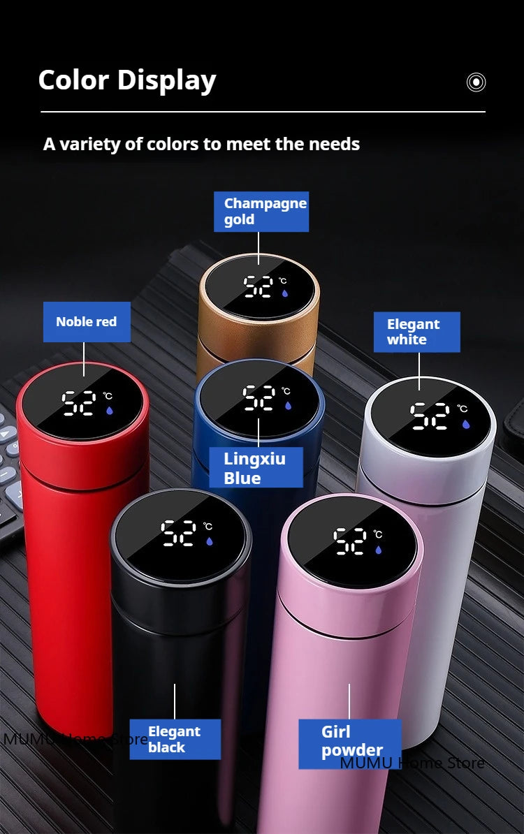 500ML Intelligent Temperature Thermos Bottle | Insulated Sports Cup