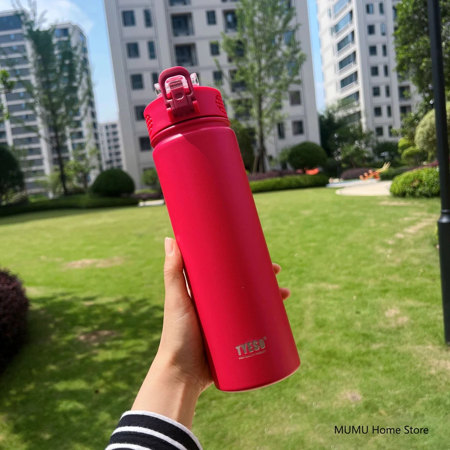 Stainless Steel Insulated Water Bottle with Straw - 600/750ML