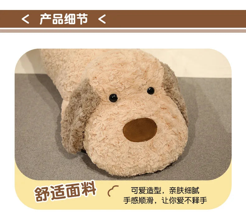 Cute Long-Haired Dog Plush Toy | Adorable Stuffed Animal Pillow