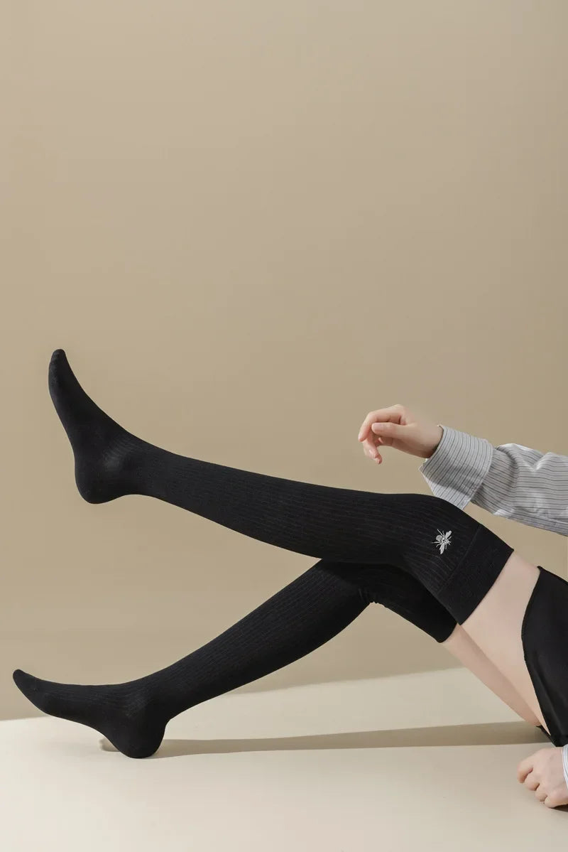 Stylish Women's Cotton Thigh High Stockings | Trendy and Comfortable