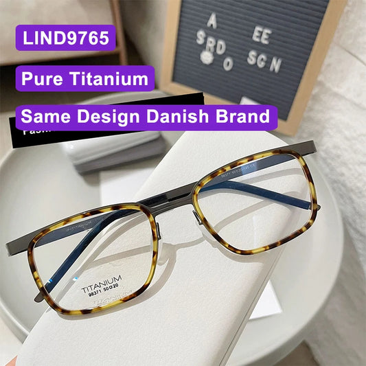 Ultralight Pure Titanium Eyeglasses | Vintage Rectangle Frames