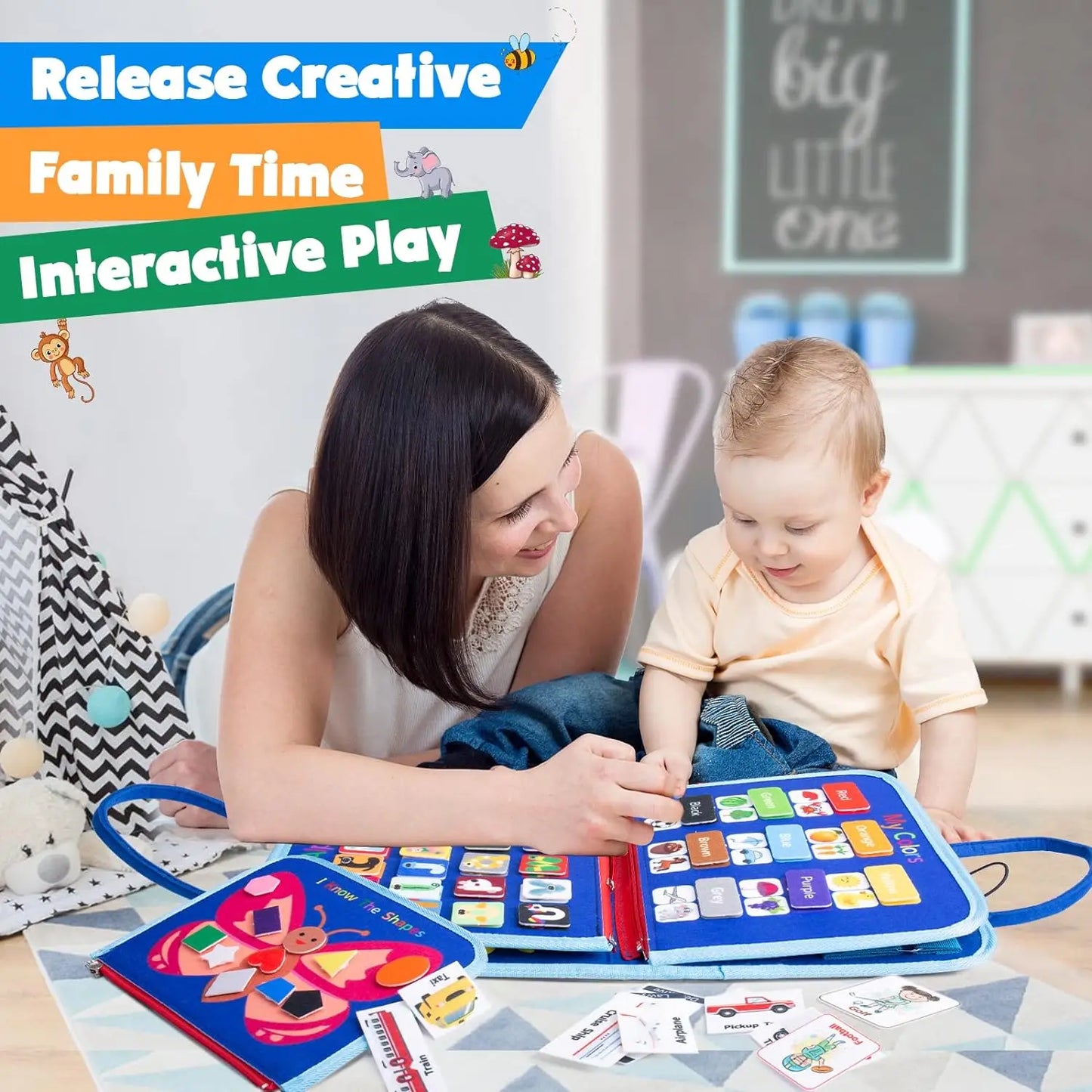 Montessori Busy Board | Toddler Sensory Activity for Skill Development