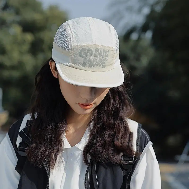 Short Brim Baseball Cap Japanese Fashion Adjustable Quick Drying UV Protection Hat for Outdoor Activities