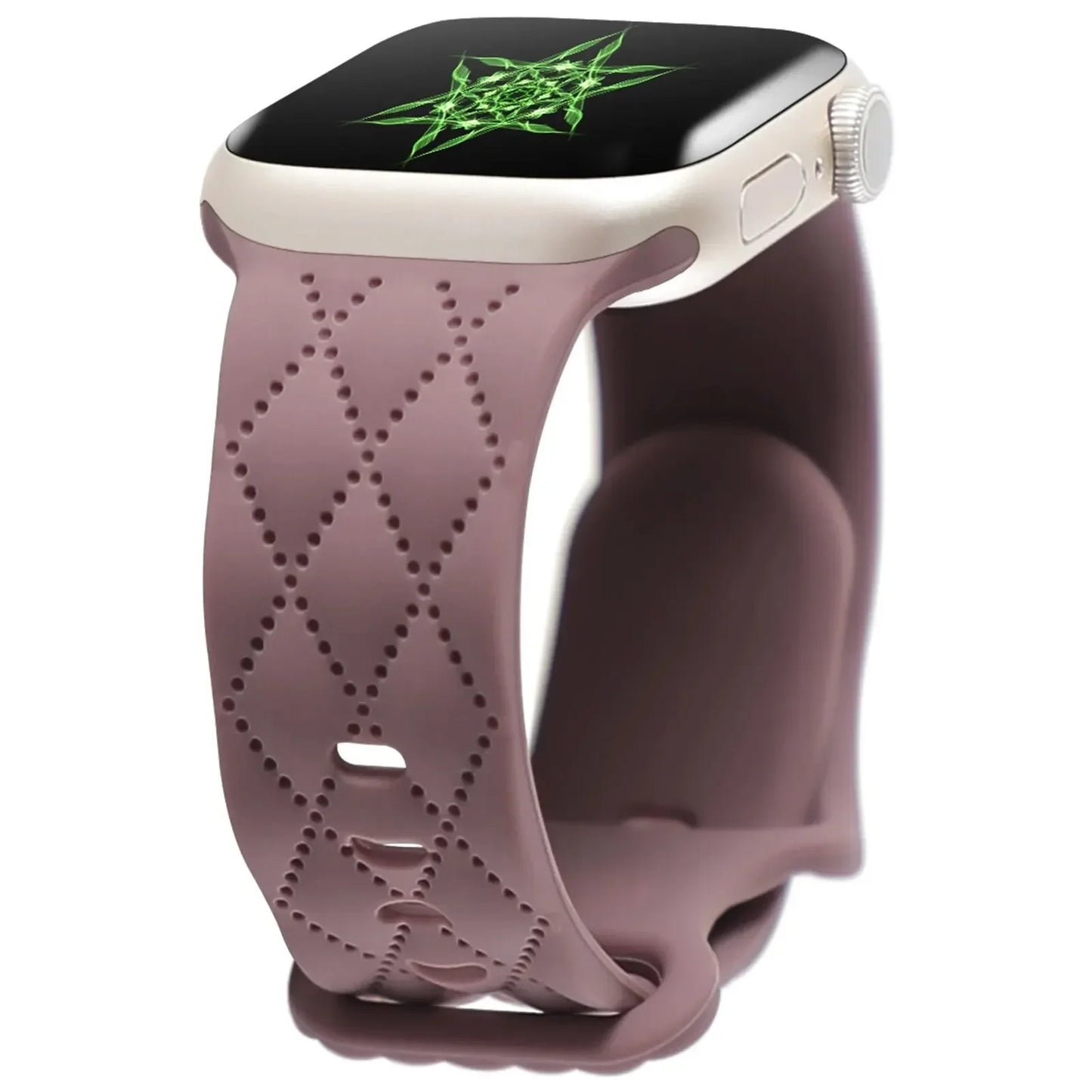 Stylish Engraved Silicone Watch Strap for Apple Watch