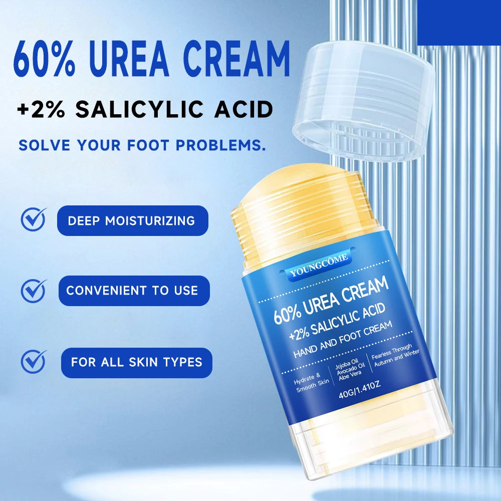 Deep Moisturizing Urea Cream with Salicylic Acid for Feet & Hands