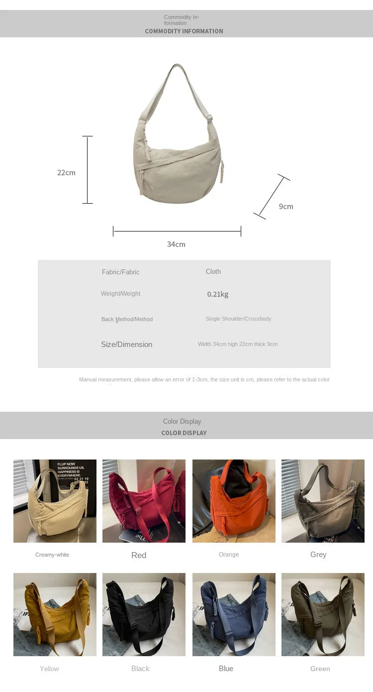 Bolsos bandolera unisex de verano | Bandolera versátil para campus