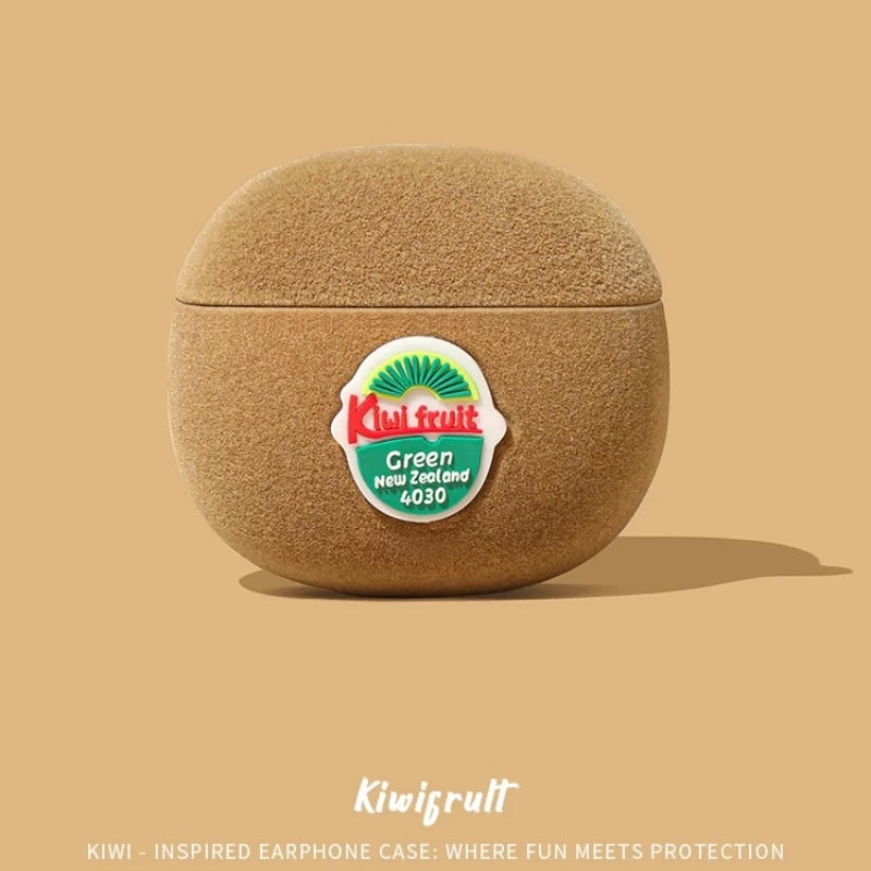3D Kiwifruit AirPods Case | Protective Silicone Cover & Pendant