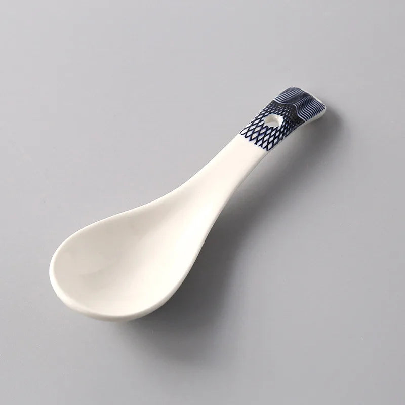 Ceramic Multi-Function Spoon | Japanese Style Tableware for Kitchen