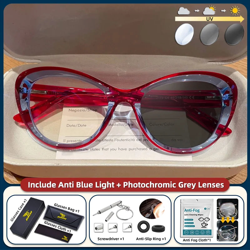 Trendy Women's Cat Eye Blue Light Blocking Reading Glasses