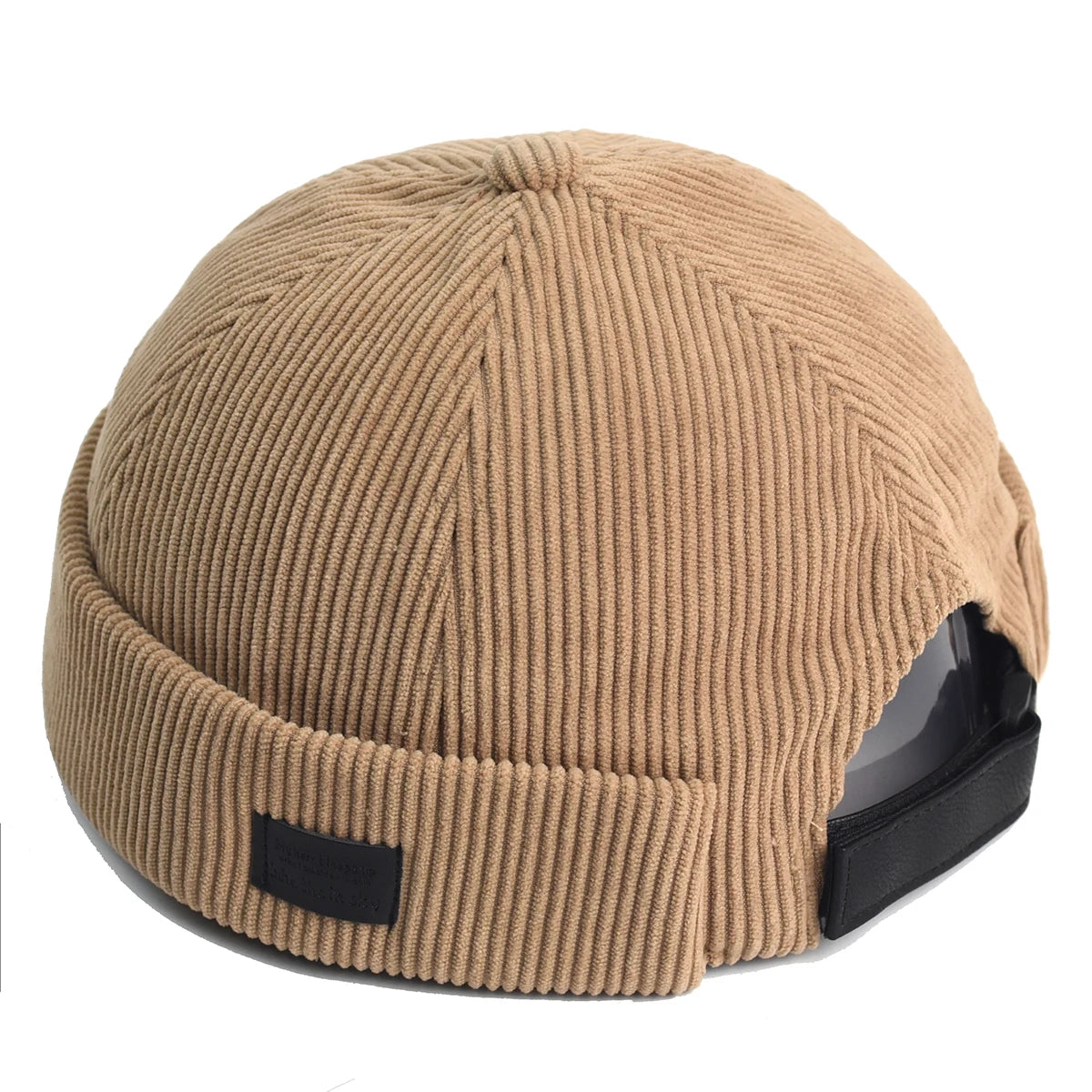 Adjustable Retro Corduroy Docker Beanie | Unisex Streetwear Hat