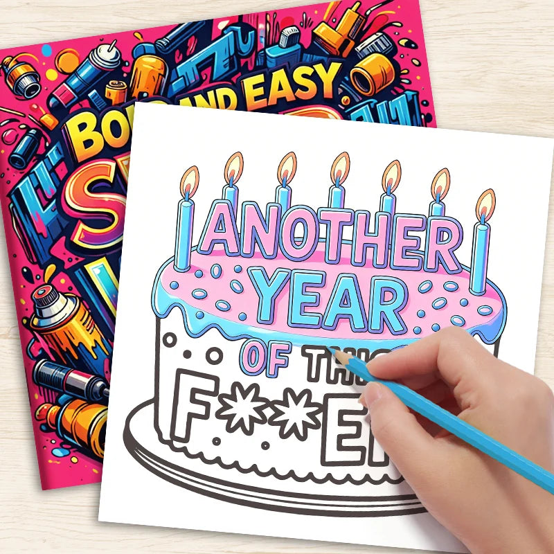 32 Pages Graffiti Coloring Book for Adults | Stress Relief & Art Therapy