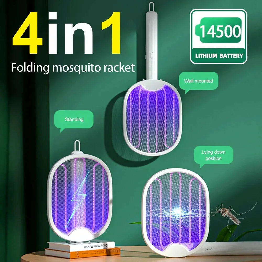 Foldable Electric Mosquito Killer Racket | UV Zapper & Rechargeable