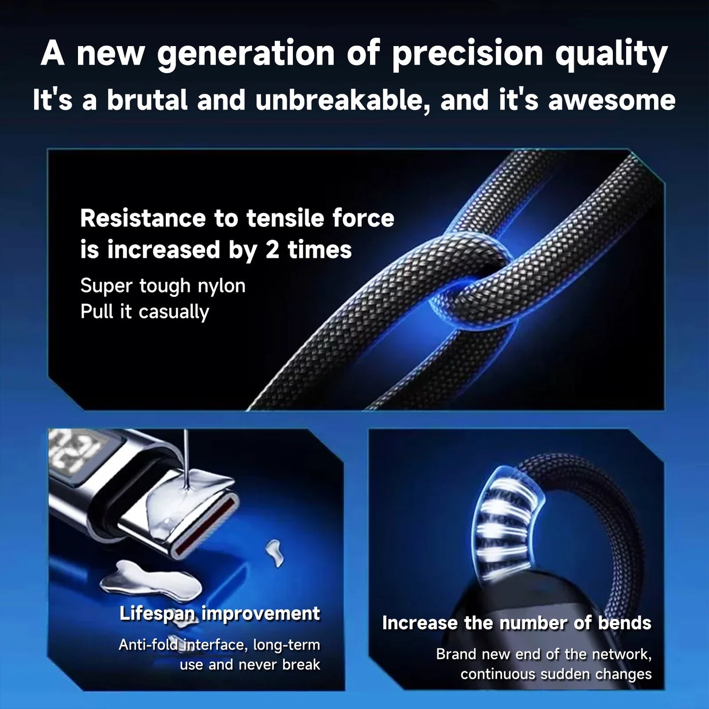 240W Super Fast Charging USB Type-C Cable for All Devices
