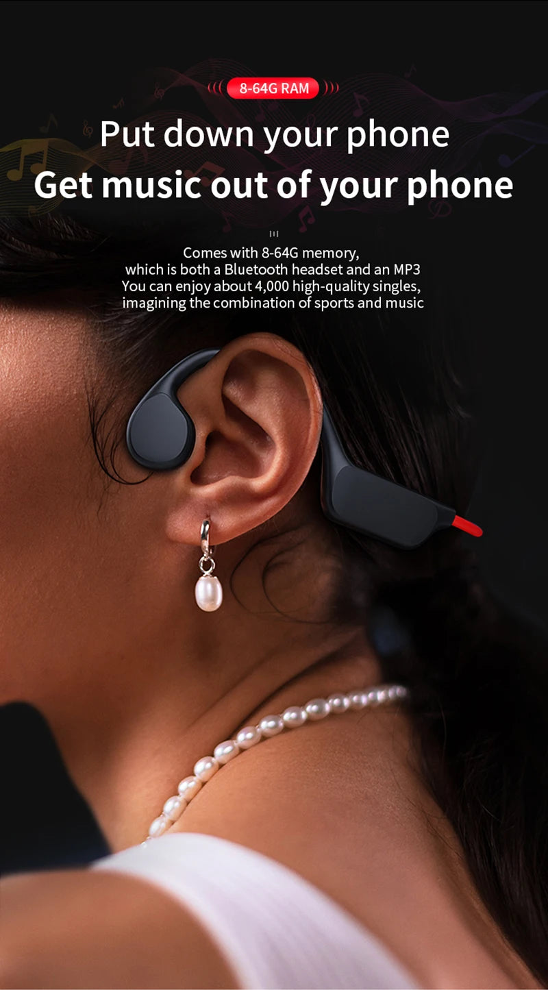 IPX8 Waterproof Bone Conduction Headphones | Perfect for Swimming