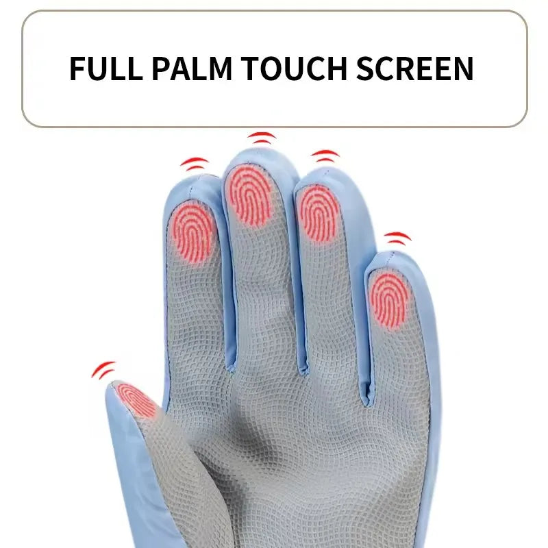 Guantes de esquí unisex para invierno | Guantes impermeables con pantalla táctil