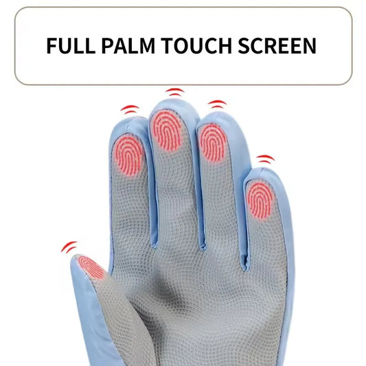 Guantes de esquí unisex para invierno | Guantes impermeables con pantalla táctil
