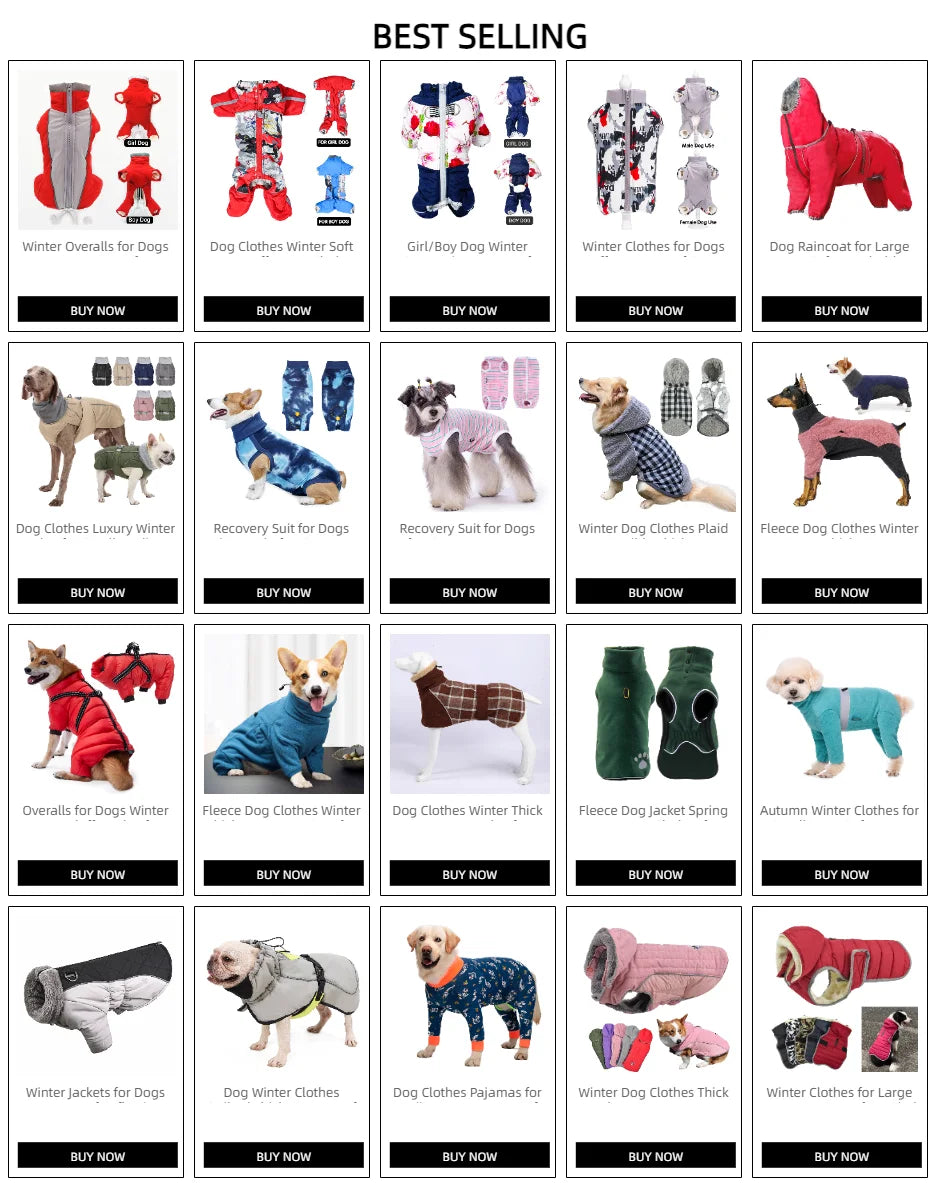 Warm Fleece Overalls for Dogs | Soft Winter Jumpsuit