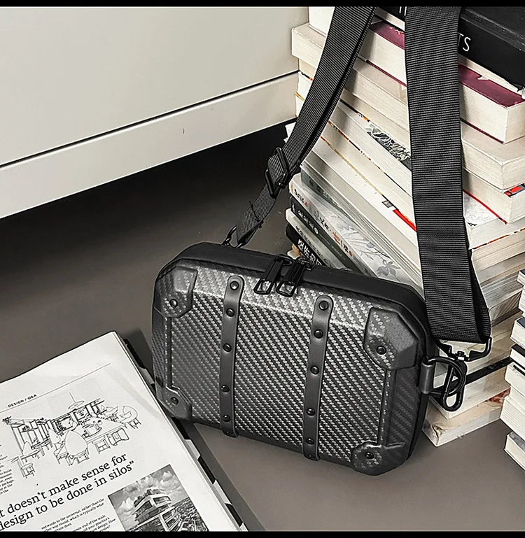 Luxury Mini Messenger Bag for Men | Stylish Pu Leather Crossbody