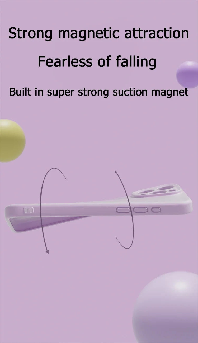 Liquid Soft Silicone MagSafe Magnetic Case for iPhone Models
