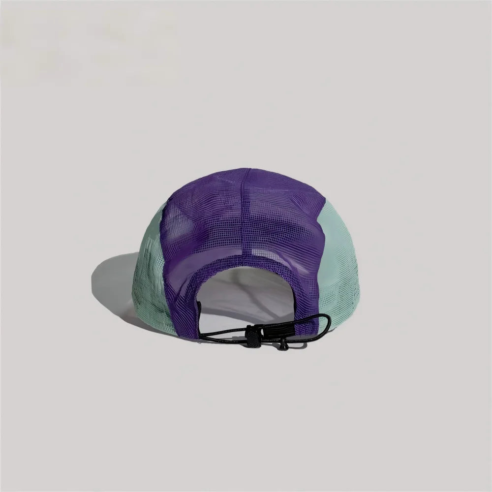 Lightweight Color Block Mesh Baseball Cap for Summer Sports