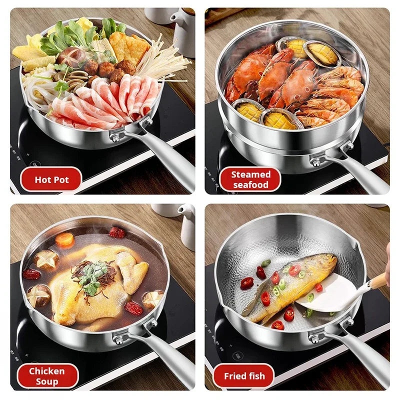 Pure Titanium Non-Stick Small Milk Pot | Ideal Baby Food Cookware
