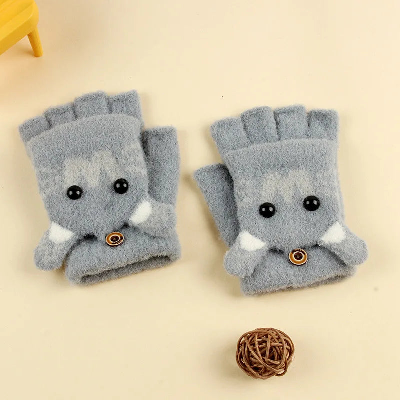 Kids Winter Fleece Gloves | Cozy Plush Mittens for Cold Weather