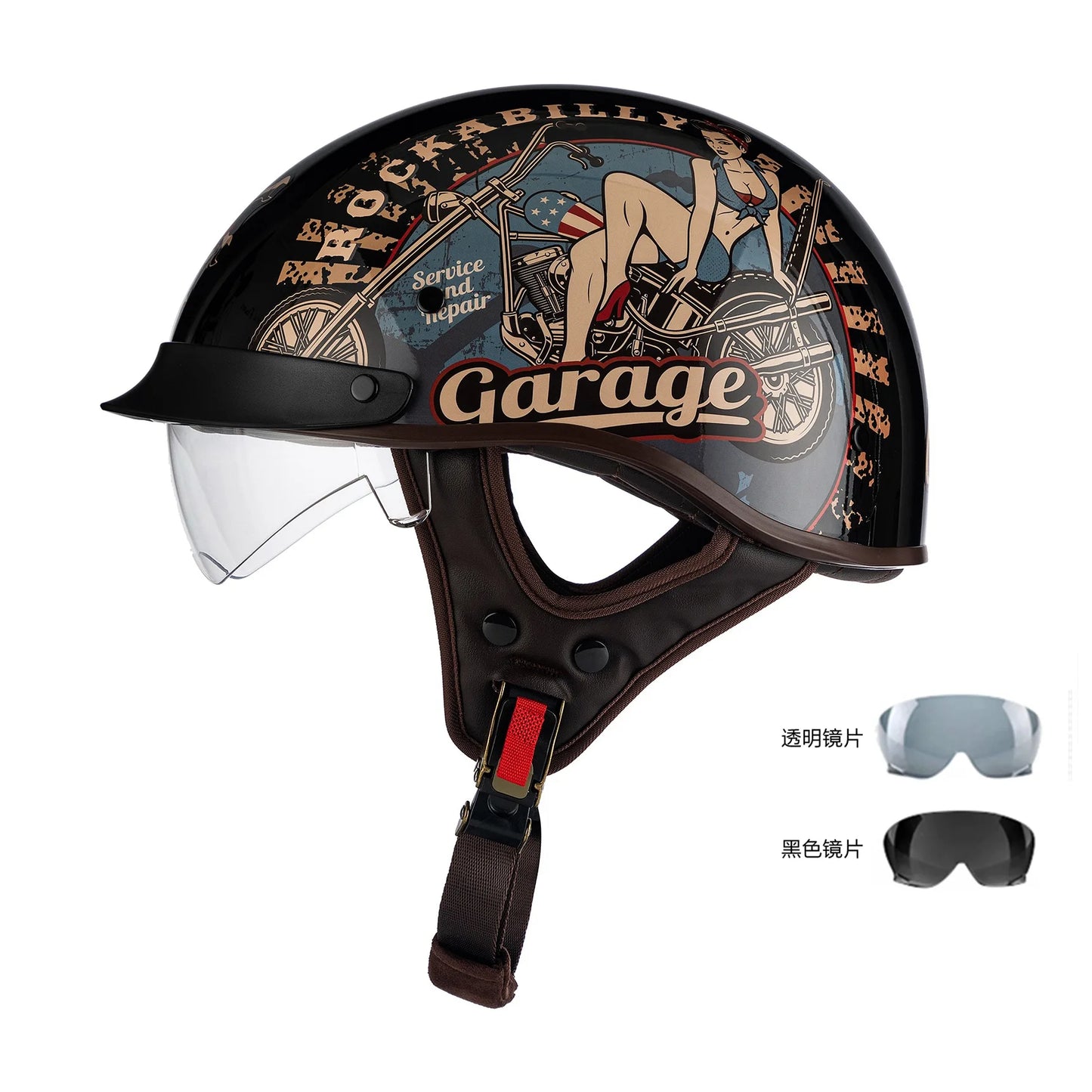 Classic Retro Half-Face Motorcycle Helmet for Riders