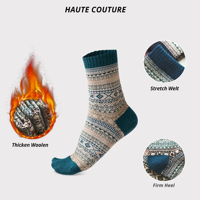 Colorful Wool Socks for Men | Warm & Comfortable Winter Footwear