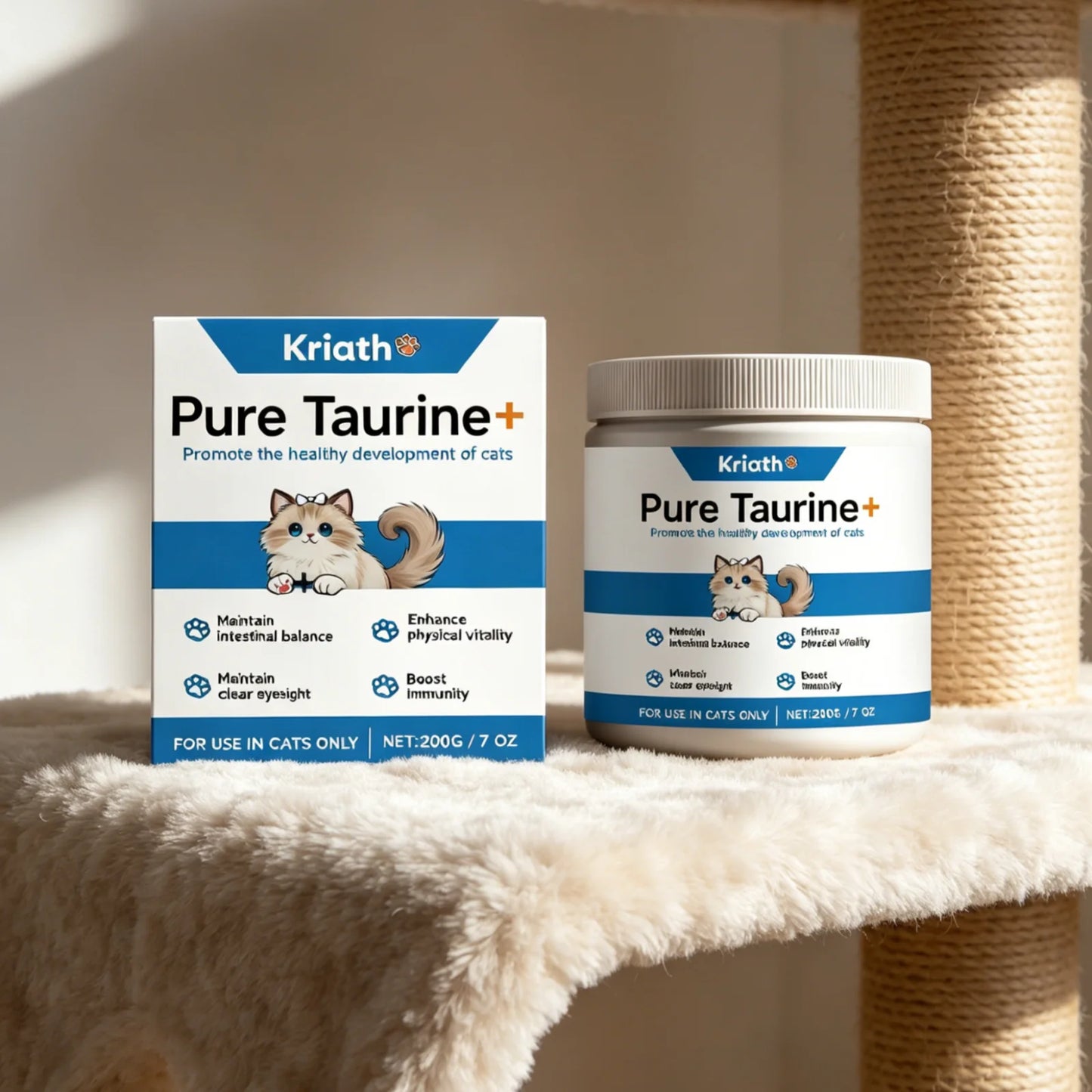 Pure Taurine Powder for Cats | Daily Health Supplement