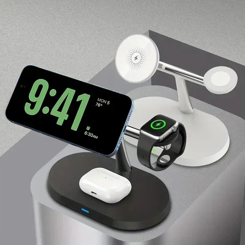 Magnetic 3-in-1 Wireless Charging Stand | Fast MagSafe Charger