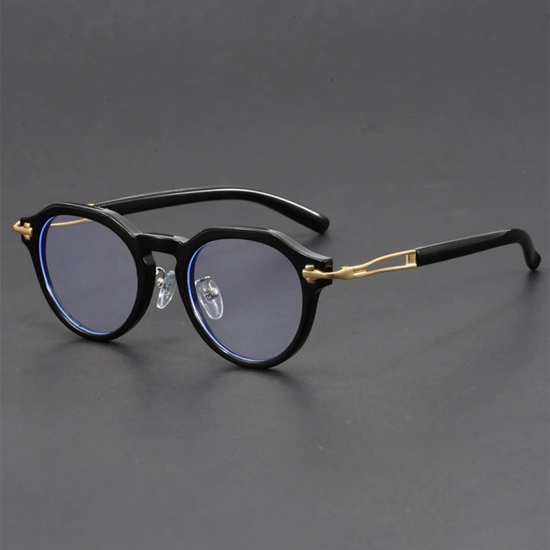 Trendy Round Blue Light Blocking Glasses for Men | Retro Eyewear