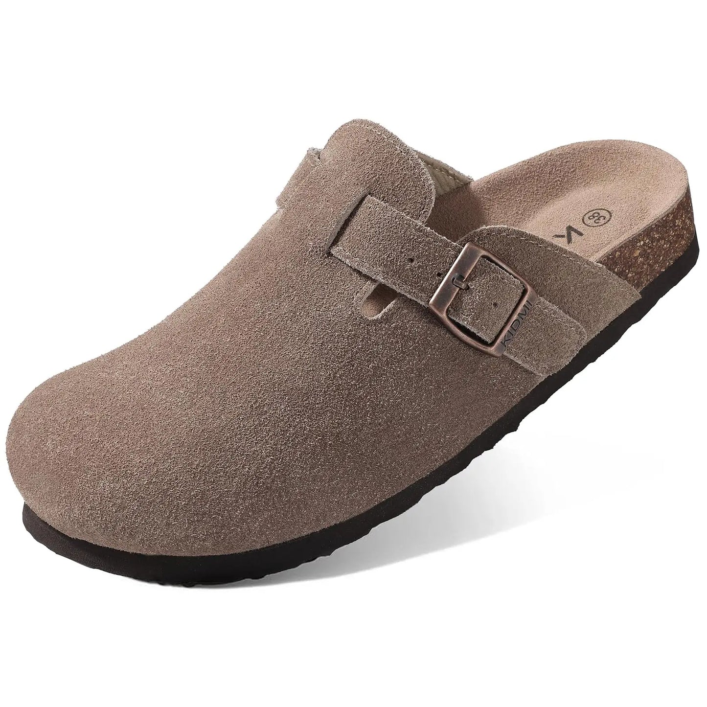 Shevalues Suede Clogs For Women Men Summer Cork Mules Soft Footbed Sandals With Arch Support  New Leisure Fashion Genuine Clogs