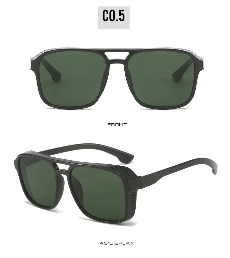 Classic Steampunk Style Sunglasses | Retro Square Sunglasses