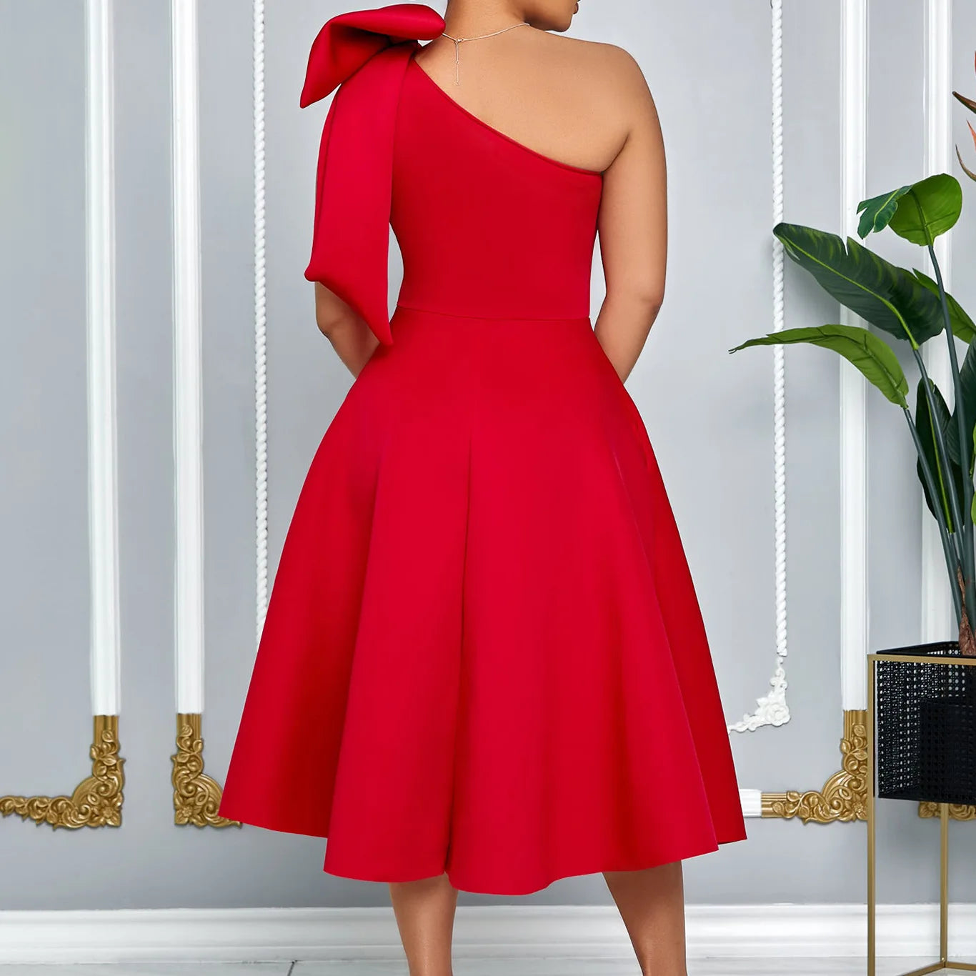 Elegant One Shoulder Dress for Women | Luxurious Summer Fashion