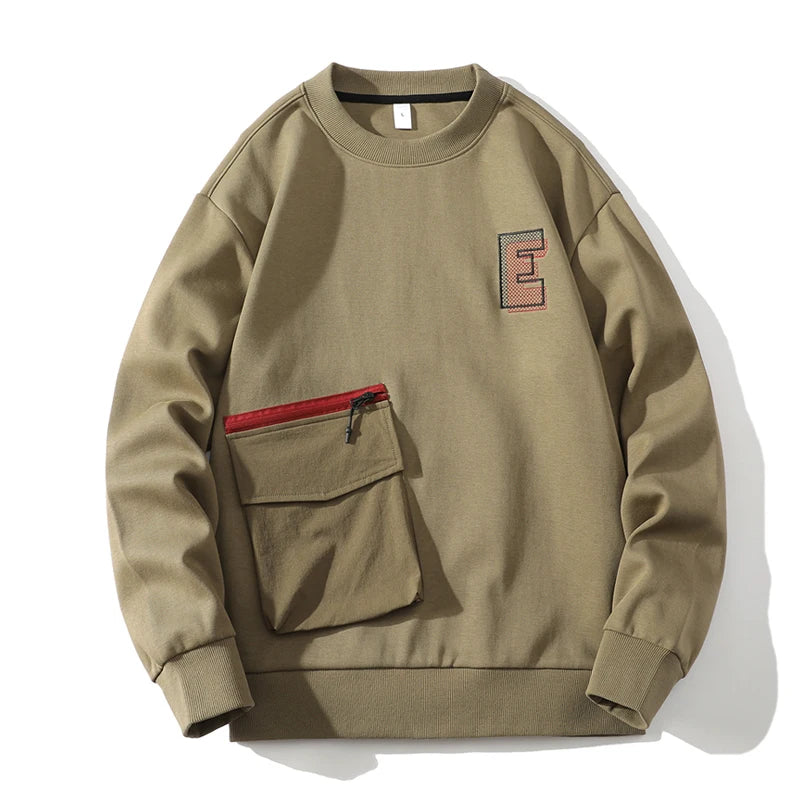 Stylish Men's Oversized Hoodies | Grey Blue Casual Sweatshirt