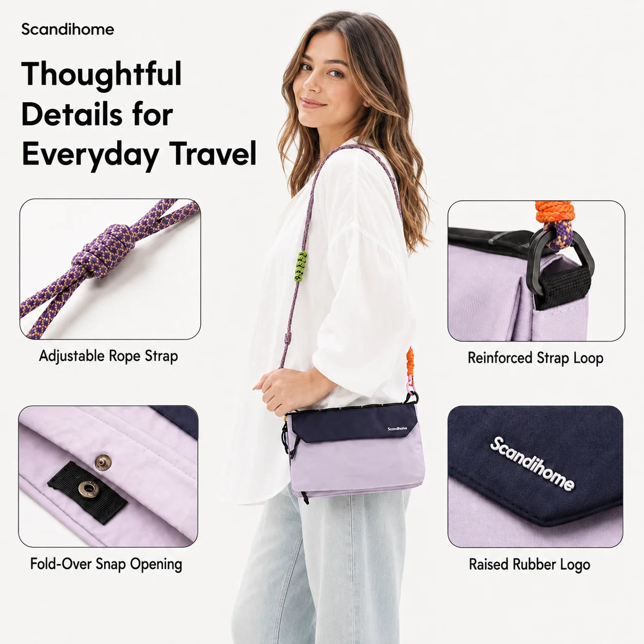 Waterproof RFID Blocking Crossbody Travel Bag for Men & Women