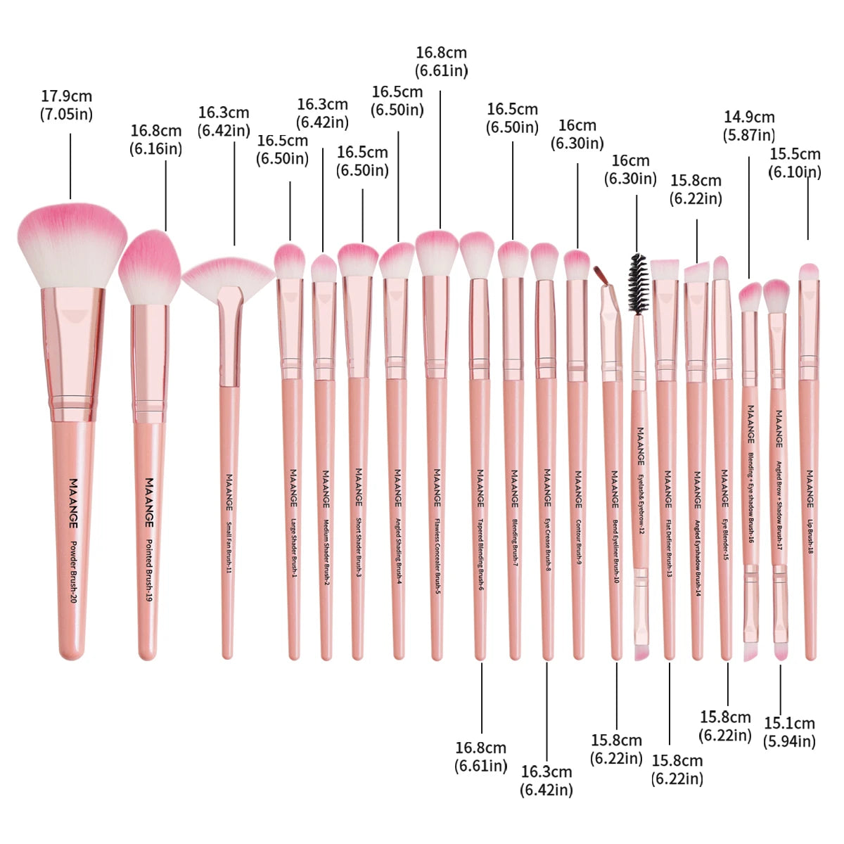 27 Piece Makeup Brush Set | Complete Beauty Kit with Travel Bag