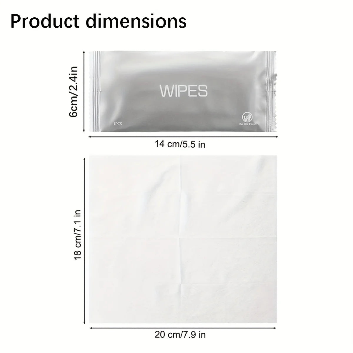 20pcs individually wrapped wipes, disposable, portable wipes, travel, camping, fitness, toilet