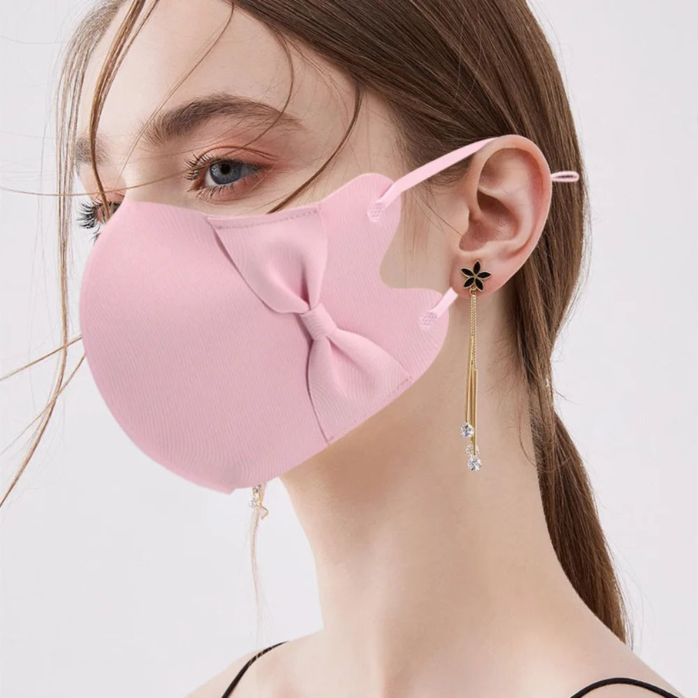 3D Bow Anti-UV Face Mask | Breathable UPF50+ Sunscreen Protection
