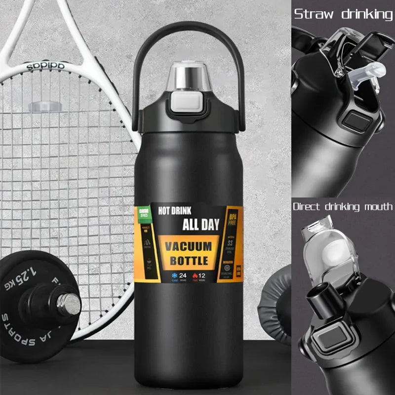 Large Capacity Insulated Stainless Steel Thermo Bottle | Portable Mug