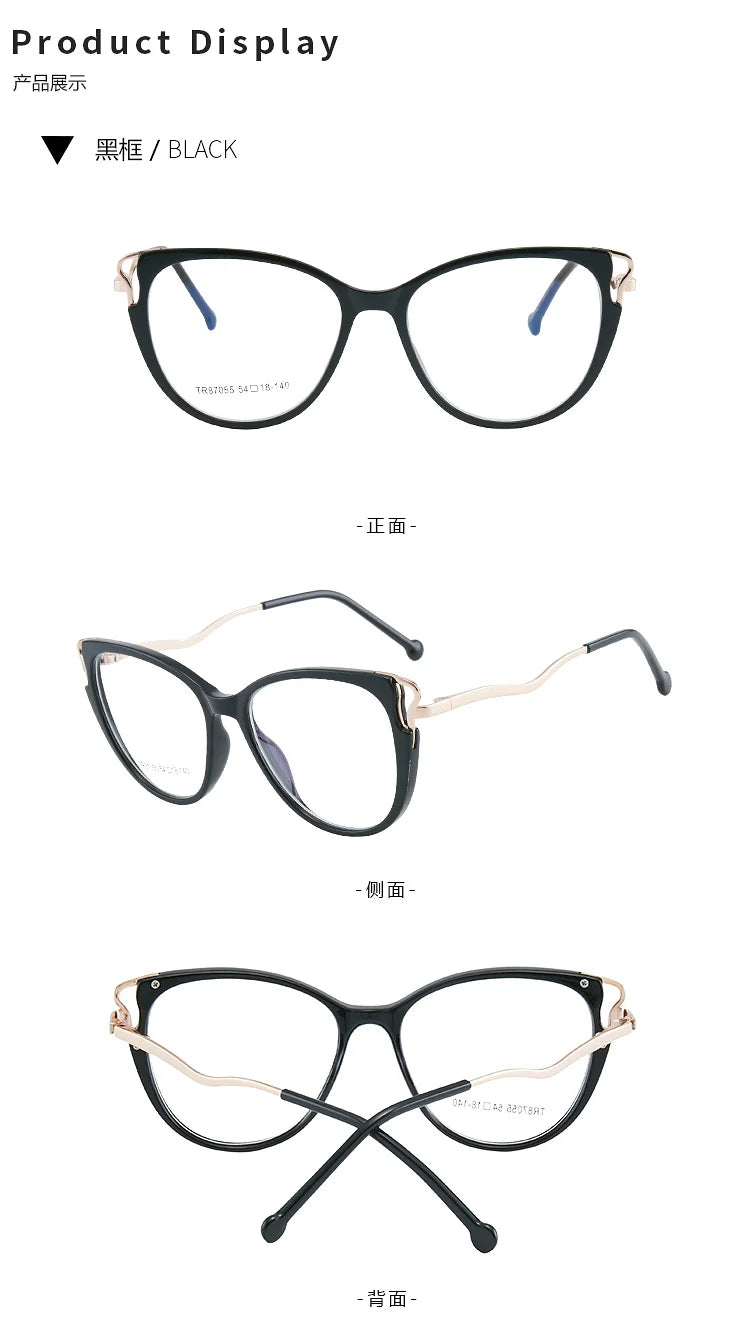 Stylish Handmade Cat Eye Prescription Glasses for Women